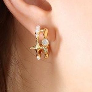 Double Hoop 18K Gold Plated Earring